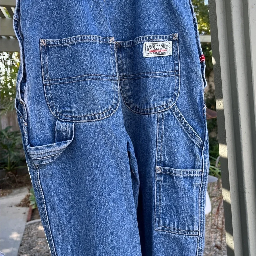 GAP KIDS DENIM OVERALLS Size XS  Age 3-4 SO CUTE  Red Embroidery